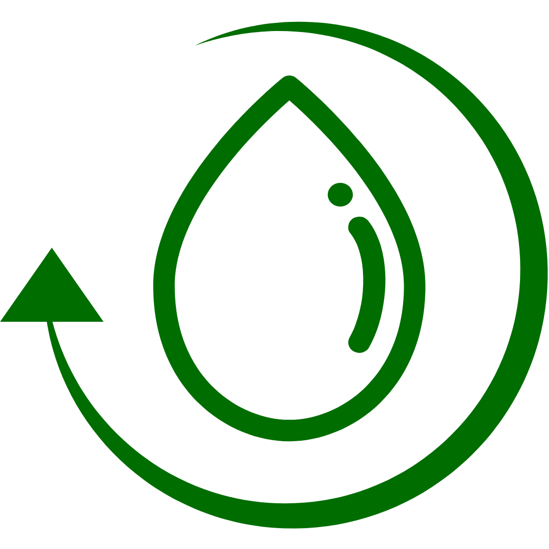 Symbol eines Wassertropfens mit Kreispfeil – Darstellung einer verbesserten inneren Reinigung und optimierten Flüssigkeitsausscheidung nach der Anwendung von Foot Detox Pads