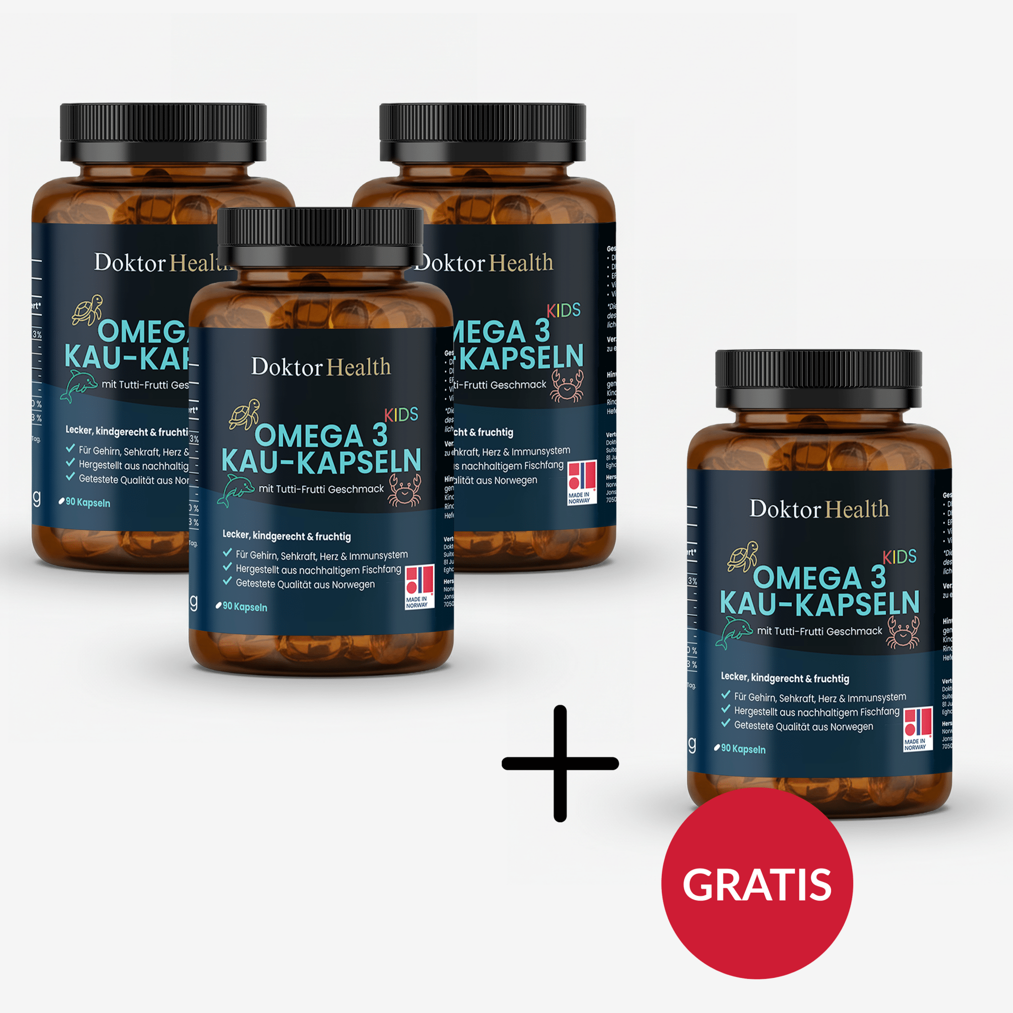 Omega 3 - Kau - Kapsel für Kinder - Doktor Health