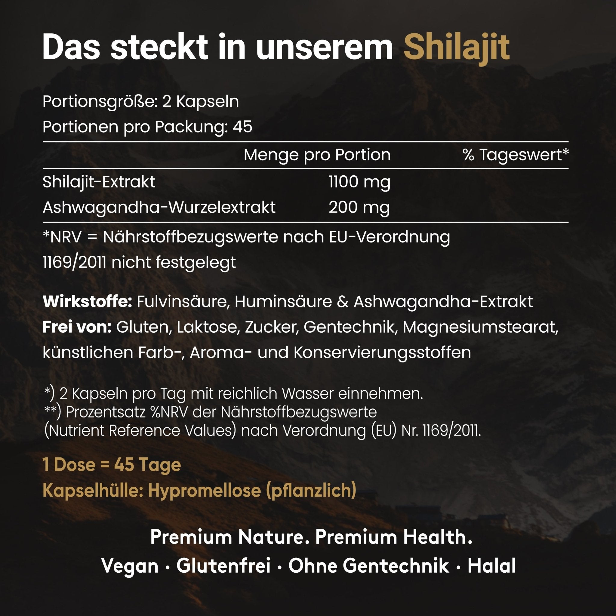 Premium Himalaya Shilajit Kapseln - Doktor Health
