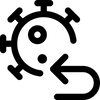 Symbol für starkes Immunsystem – Schild mit stilisierter Bakterien-/Virus-Abwehr, ideal zur Kennzeichnung von Omega-3 Nahrungsergänzungsmitteln mit immunstärkender Wirkung für Kinder.