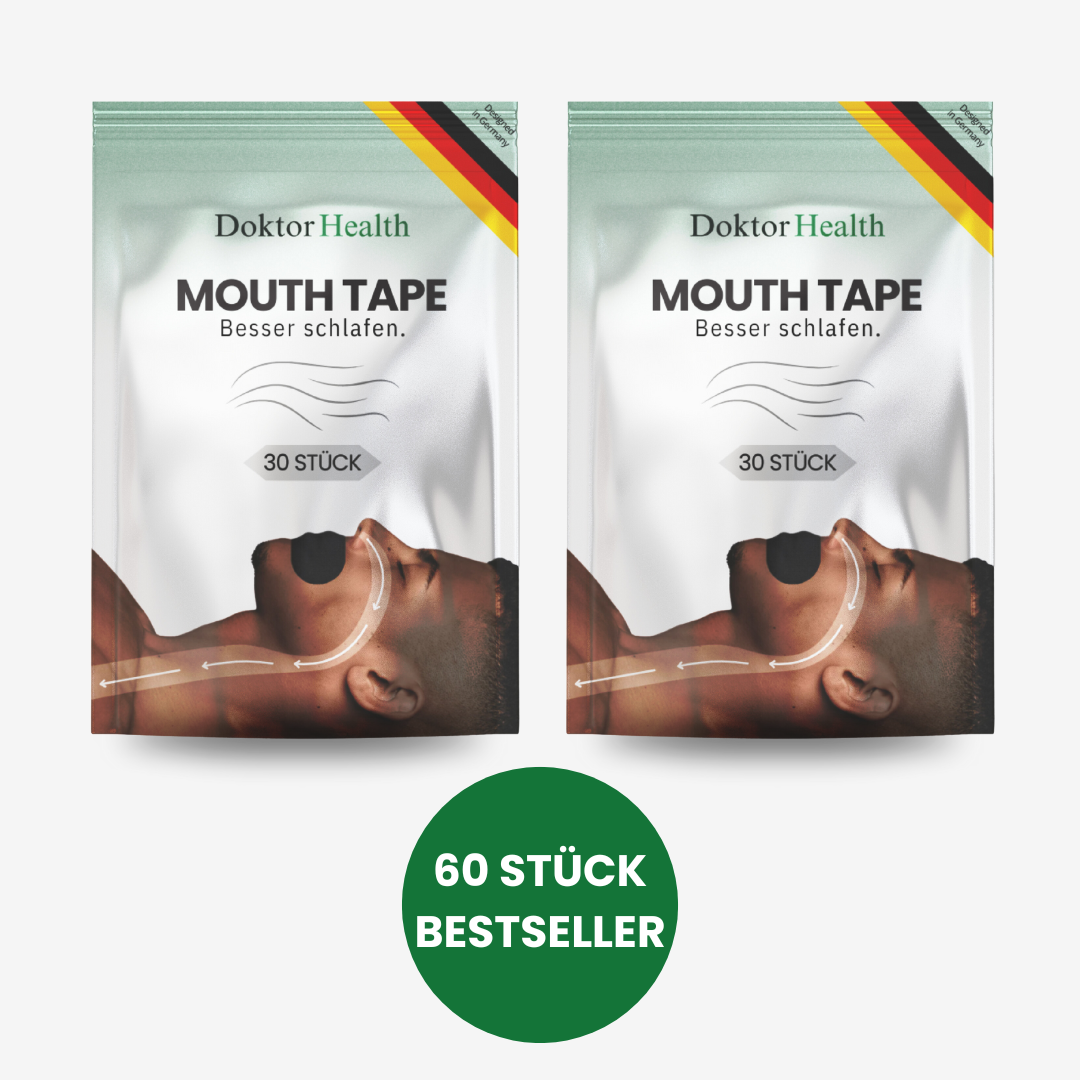 Doktor Health Mouth Tape 2er-Set – 60 Stück für besseren Schlaf durch Nasenatmung, Bestseller, atmungsaktiv & sanft zur Haut.